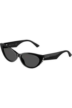 Jimmy Choo Tilbehør, Dame, Sort, 55 MM, Uld, Stilfulde solbriller i sort