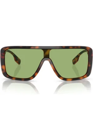 Burberry Tilbehør, unisex, Brun, 30 MM, Uld, Stilfulde Grønne Solbriller Maskeform