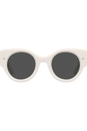 Chiara Ferragni Tilbehør, Dame, Hvid, 47 MM, Retro Cat-Eye Solbriller Trendy Model