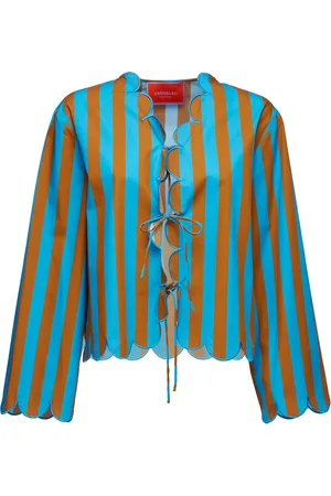 La DoubleJ Bluser & Skjorter, Dame, Grøn, XL, Broderet Dobbelt Bluse