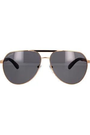 Bvlgari Tilbehør, unisex, Lyserød, 62 MM, Uld, Guldbelagte Pilot Solbriller Polariseret