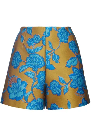 La DoubleJ Shorts, Dame, Blå, L, Polyester, Shimmery Jacquard Shorts