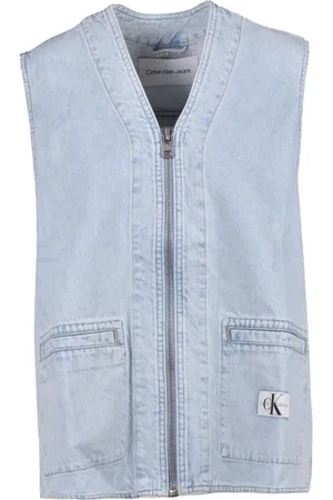 Calvin Klein Jakke, Dame, Blå, L, Bomuld, Vest