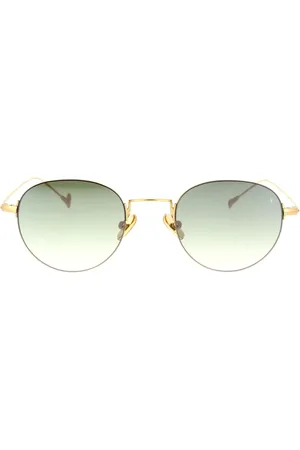 Eyepetizer Tilbehør, unisex, Gul, 45 MM, Uld, Runde solbriller Grøn Guld Ramme
