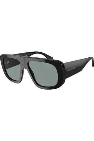 Giorgio Armani Tilbehør, unisex, Sort, 56 MM, Sort Ramme Grå Linse Solbriller