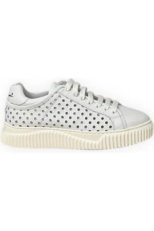 Voile blanche Sko, Dame, Hvid, 37 EU, Uld, Perforerede Kalvesneakers