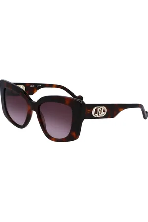 Liu Jo Tilbehør, Dame, Flerfarvet, 54 MM, Uld, Stilfulde solbriller brune gradientlinser