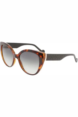 Liu Jo Tilbehør, Dame, Flerfarvet, 54 MM, Uld, Stilfulde solbriller med Havana-ramme