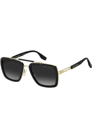 Marc Jacobs Tilbehør, Herre, Sort, 55 MM, Sort/Grå Metal Solbriller til Mænd