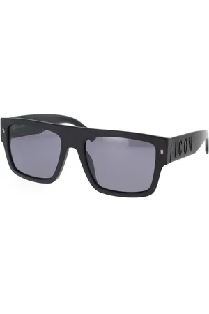 Dsquared2 Tilbehør, unisex, Sort, 56 MM, Ikoniske solbriller med ahornbladdetalje
