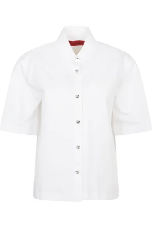 Thelatest Bluser & Skjorter, Dame, Hvid, L, Hvid Jewel Button Skjorte
