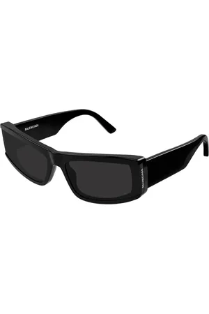 Balenciaga Tilbehør, unisex, Sort, 66 MM, Modige Unisex Solbriller med Logoprint