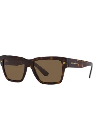 Dolce & Gabbana Tilbehør, unisex, Brun, 55 MM, Firkantede solbriller Havana brune linser