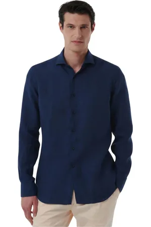 Xacus Skjorte, Herre, Blå, XL, Mørkeblå Langærmet Skjorte
