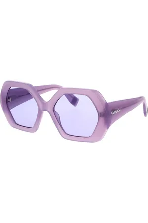 AMBUSH Tilbehør, unisex, Lilla, 55 MM, Hexagonale solbriller med lilla linser