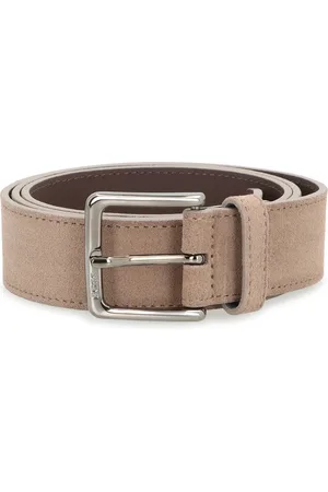 HUGO BOSS Tilbehør, Herre, Brun, 90 CM, Uld, Stilfuldt Faux Læder Bælte