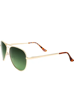 Polar Tilbehør, unisex, Gul, 60 MM, Uld, Guld Stel Grøn Linse Solbriller