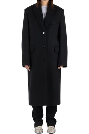 Acne Studios Frakke, Dame, Sort, S, Uld, Sort Uldfrakke A90463