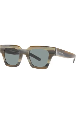 Dolce & Gabbana Tilbehør, unisex, Grå, 48 MM, Uld, Firkantede solbriller grå hornramme