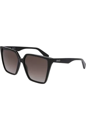 Liu Jo Tilbehør, unisex, Sort, 58 MM, Firkantede solbriller i sort med grå linser