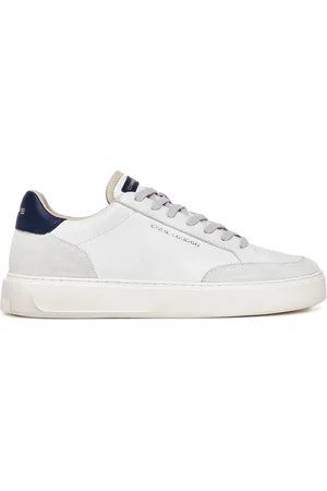 Crime london Sko, Herre, Hvid, 42 EU, Læder, Hvide Læder Sneakers Ss25