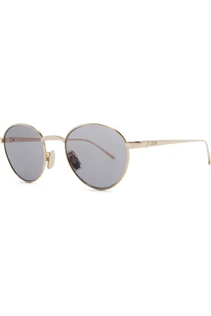 Loewe Tilbehør, Herre, Gul, 49 MM, Uld, Groove Solbriller i Guld med Grå Linser
