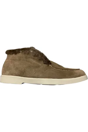 Brecos Sko, Herre, Brun, 41 EU, Tyl, Shearling høje ruskind loafers kvinde