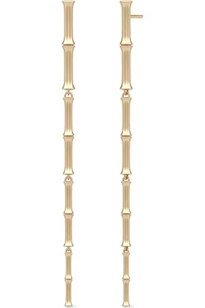 Julie Sandlau Tilbehør, Dame, Gul, ONE SIZE, Bambus, Bambus Dangle Øreringe