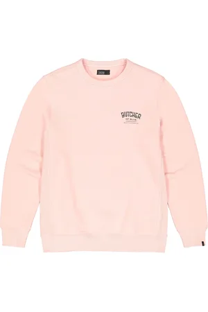 Butcher of Blue Sweathshirts & Hoodies, Herre, Lyserød, M, Hærhøjskole Crew Sweaters i