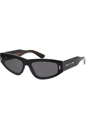 Calvin Klein Tilbehør, unisex, Sort, 54 MM, Cat-Eye solbriller i sort