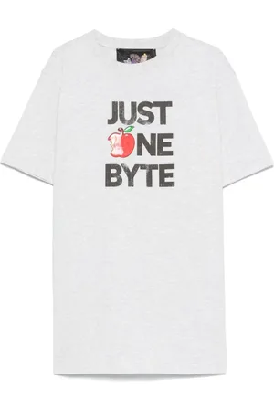 COPERNI Top, Dame, Grå, M, Logo Detalje Crew Neck T-shirt
