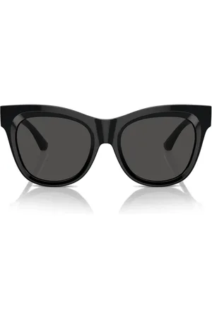 Burberry Tilbehør, unisex, Sort, 54 MM, Firkantede solbriller Mørkegrå TB-logo