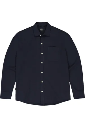 Butcher of Blue Skjorte, Herre, Blå, M, Aidan Jersey Skjorte Langærmet Navy