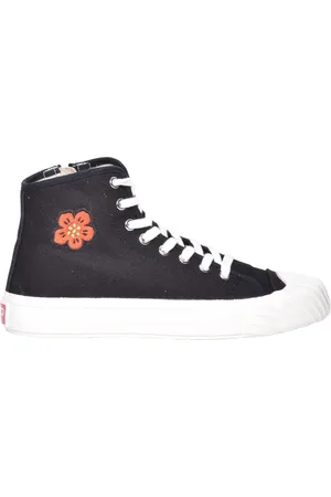 Kenzo Sko, Dame, Sort, 37 EU, Bomuld, Høj Top Lærred Sneakers
