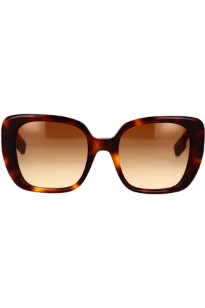 Burberry Tilbehør, Dame, Brun, 52 MM, Modige Firkantede Solbriller Helena