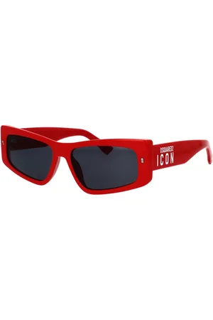 Dsquared2 Tilbehør, unisex, Rød, 57 MM, Ikoniske Ungdommelige Solbriller Cat-Eye Stil