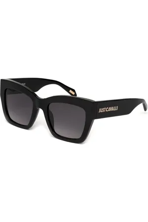 Roberto Cavalli Tilbehør, unisex, Sort, 53 MM, Uld, Stilfulde solbriller med grå linser