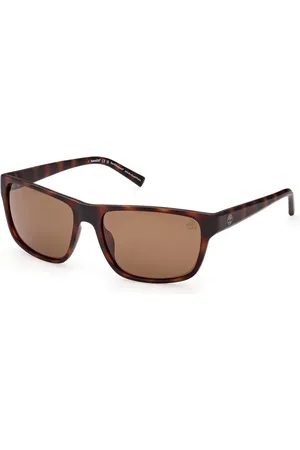 Timberland Tilbehør, unisex, Brun, 60 MM, Rektangulære polariserede solbriller Elegant stil