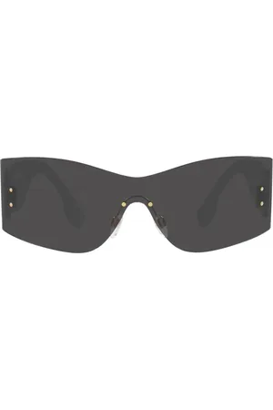 Burberry Tilbehør, unisex, Hvid, 45 MM, Modig Maske Stil Solbriller