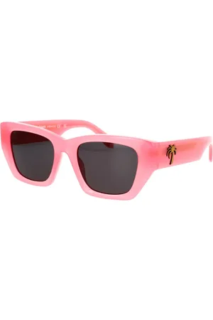 Palm Angels Tilbehør, unisex, Lyserød, 51 MM, Geometrisk Oversize Rektangulære Solbriller