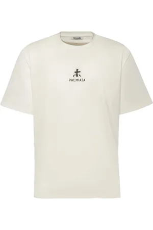 Premiata Top, Herre, Hvid, M, Bomuld, Hvid T-shirt med centralt logo