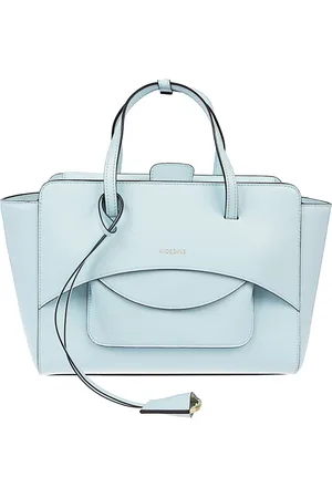 Hidesins Taske, Dame, Blå, ONE SIZE, Bomuld, Klar Blå Clutch Taske med Magnetisk Lukning