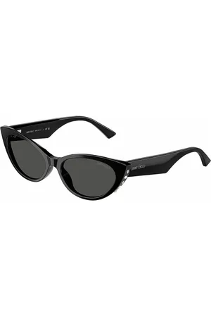 Jimmy Choo Tilbehør, Dame, Sort, 55 MM, Cat-Eye Solbriller til Kvinder