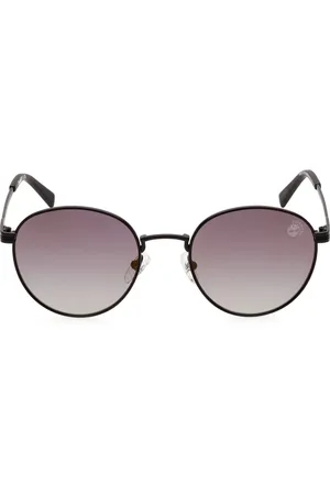 Timberland Tilbehør, unisex, Sort, 52 MM, Runde polariserede solbriller med spejllinser