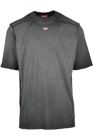 Diesel Top, Herre, Grå, XL, Bomuld, Tshirt