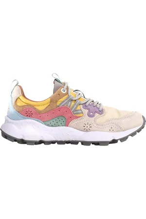 Flower Mountain Sko, Dame, Flerfarvet, 40 EU, Suede, Suede Trekking Sneakers med Cork Indersål