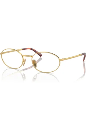 Prada Tilbehør, unisex, Gul, 51 MM, Uld, Stilfulde briller i guld sort
