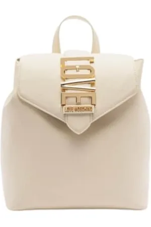 Moschino Taske, Dame, , ONE SIZE, Uld, Metal Logo Rygsæk