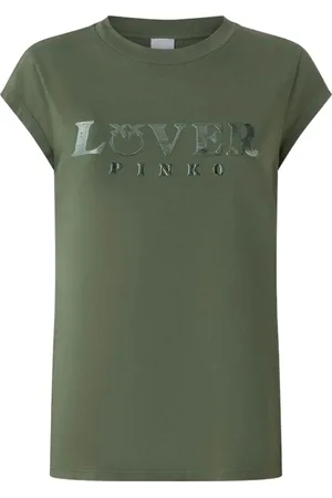 Pinko Top, Dame, Grøn, S, Grøn Marrakech Jersey T-shirt