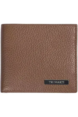 Trussardi Tilbehør, Herre, Brun, ONE SIZE, Læder, Elegant Herre Pung i Præget Læder